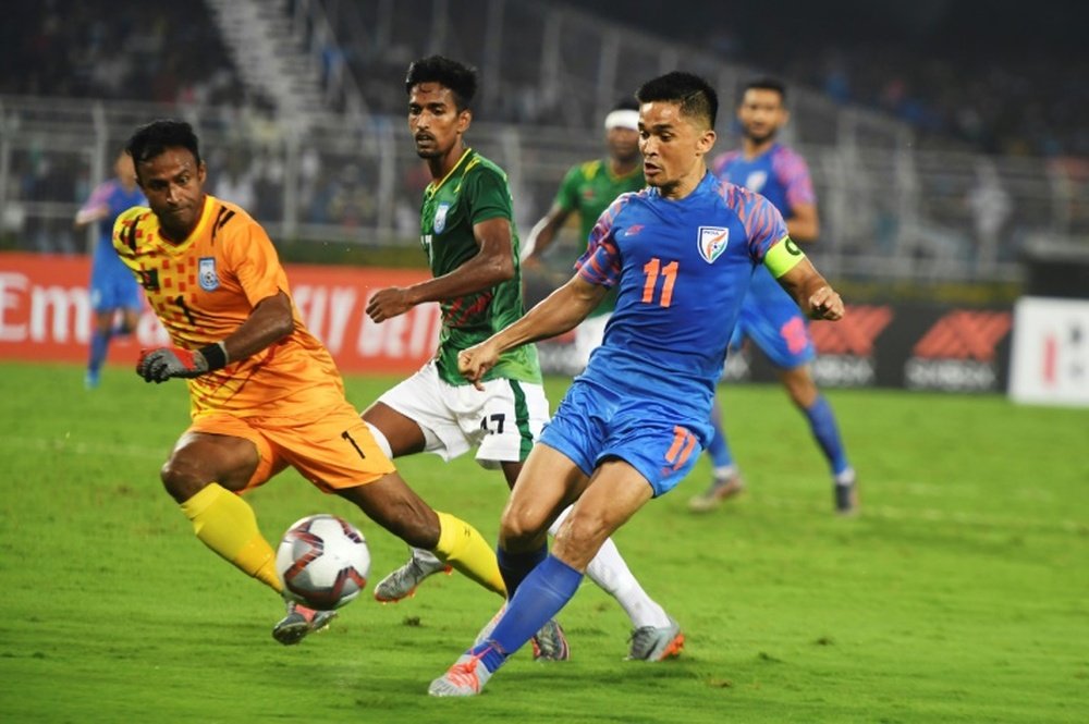 India's Chhetri passes Messi in international goals