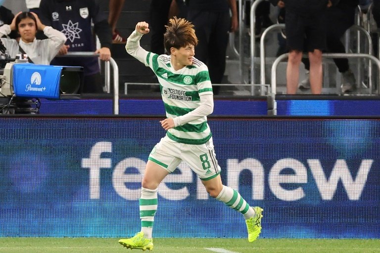 Celtic moved within touching distance of the Scottish Premiership title as Kyogo Furuhashi's double inspired a dramatic 3-2 win against Rangers in Saturday's Old Firm derby.