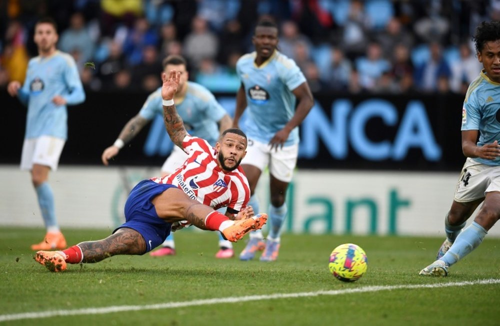 Depay's late strike earned Atletico their victory. AFP