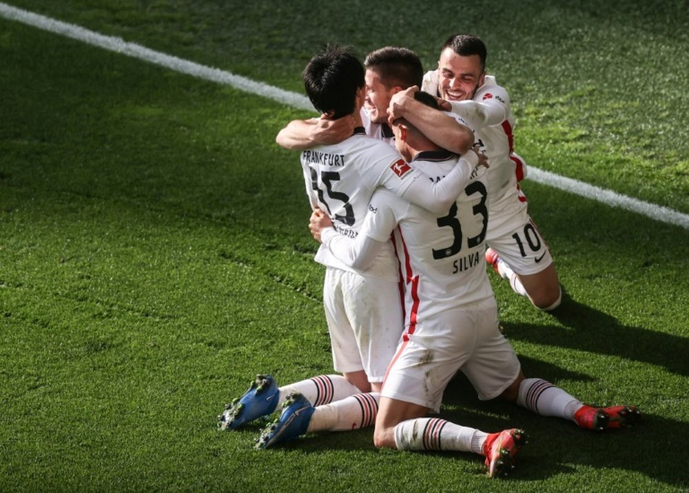 Andre Silva scored a winner as Eintracht Frankfurt shocked Dortmund. AFP
