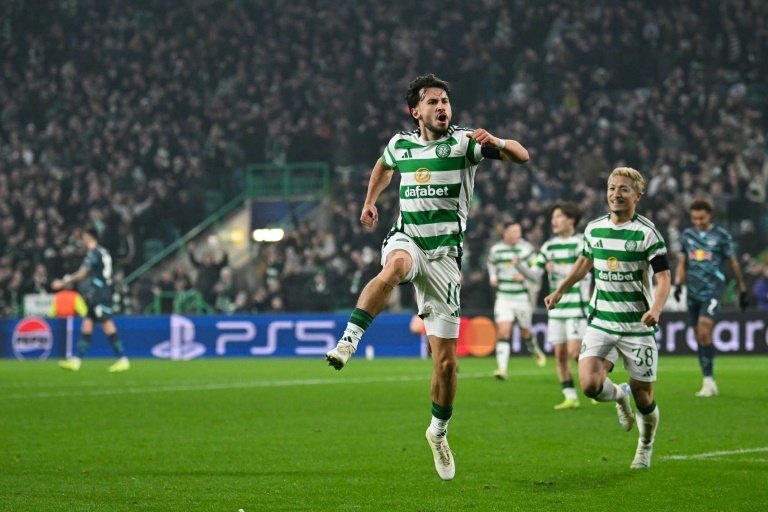 Nicolas-Gerrit Kuhn scored twice as Celtic came from behind to beat RB Leipzig 3-1 on Tuesday and leave the German club still without a point in the Champions League.