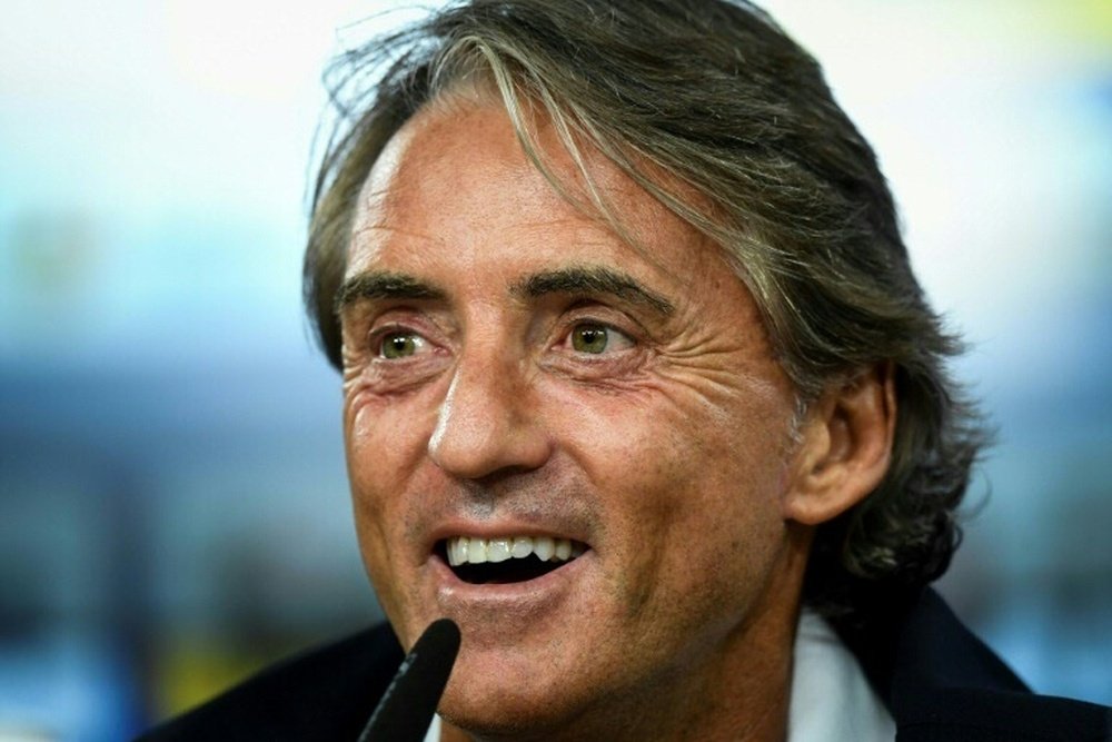A new era has begun: Italy coach Roberto Mancini gets his first competitive win. AFP