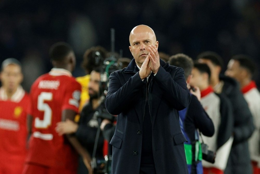 Slot admitted his players had been really, really, really lucky against PSG. AFP