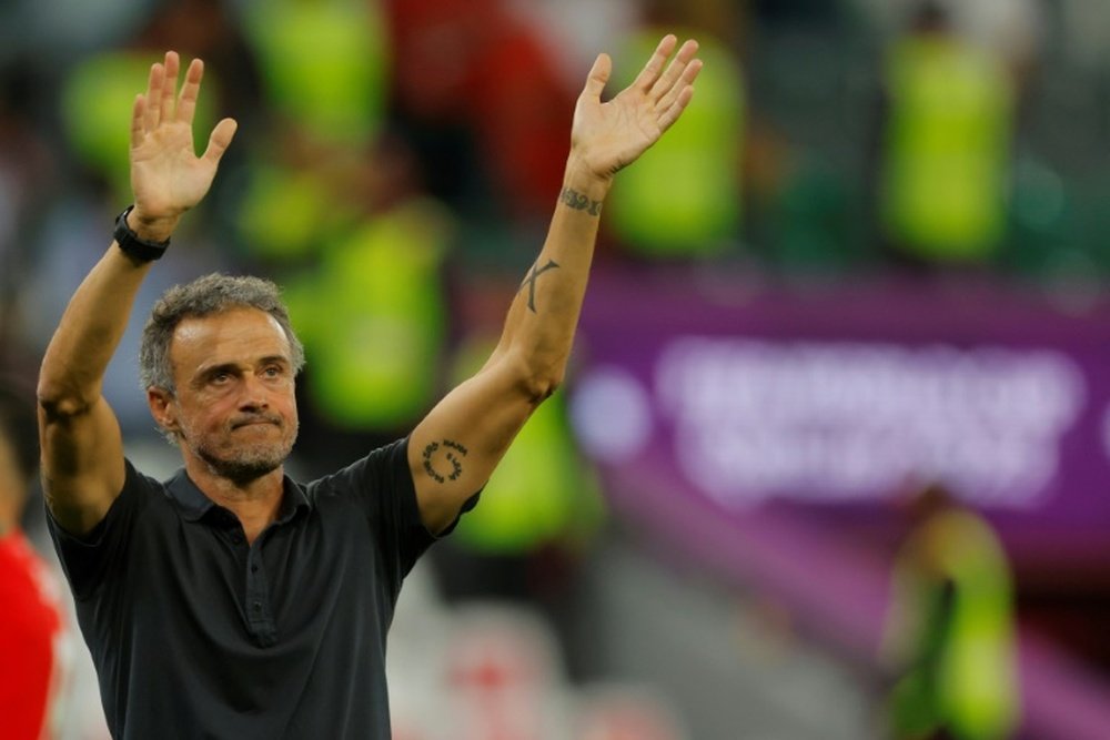 Luis Enrique was asked about his future at Spain. AFP