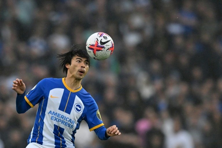 Mitoma has three goals and three assists so far this season. AFP