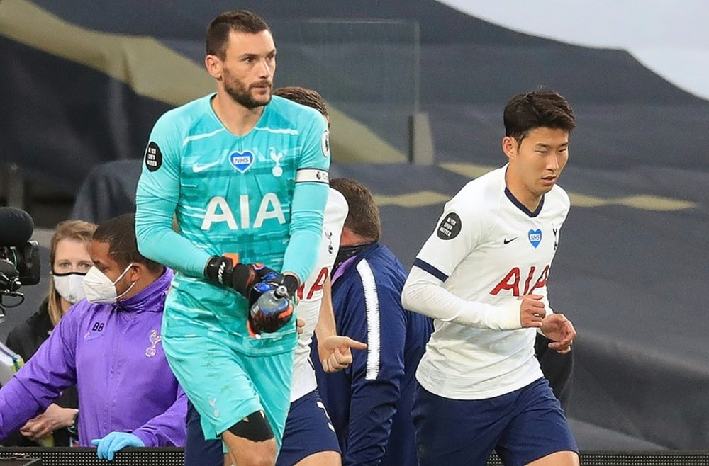 Hugo Lloris and Son Heung-min were involved in an ugly spat at half-time. AFP