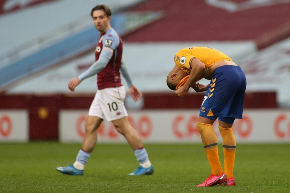 Everton were held to a goalless draw at Villa Park. AFP