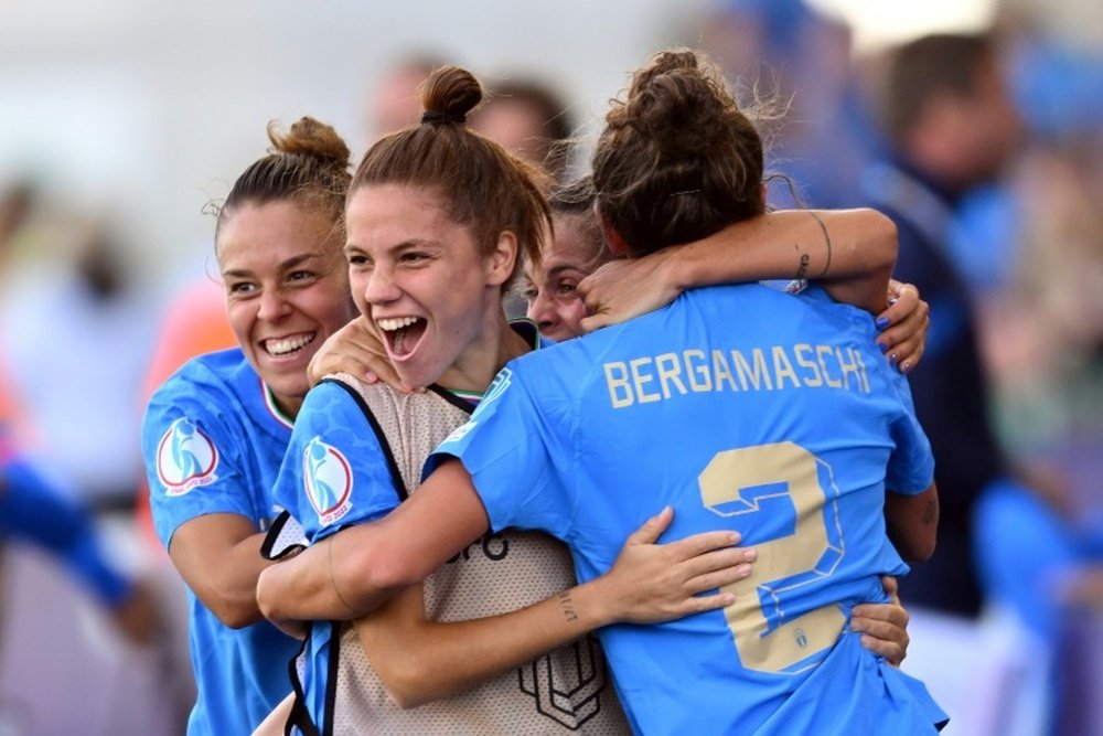 Valentina Bergamaschi got Italy a 1-1 draw against Iceland. AFP