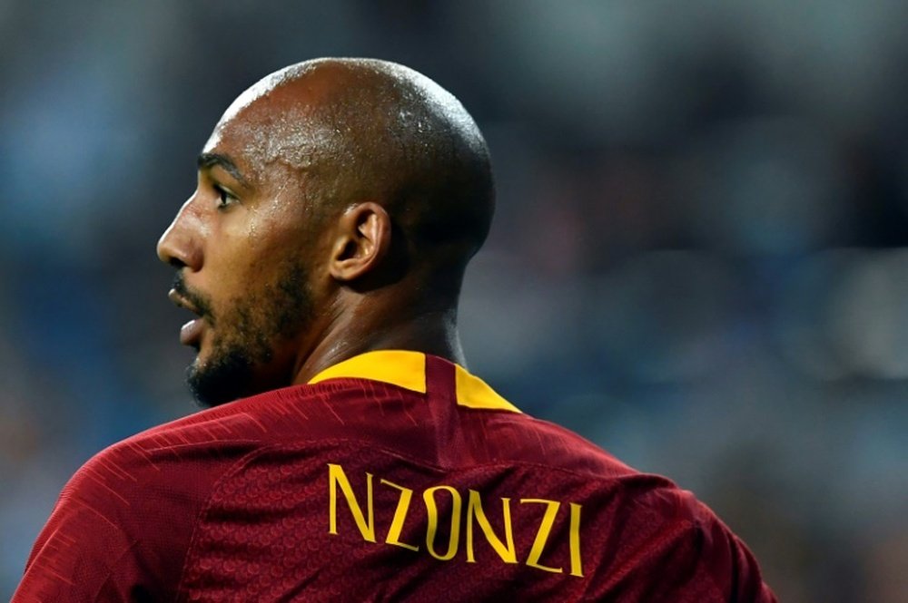 Nzonzi scored his first goal for Roma to help them into third. AFP