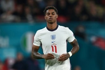 Marcus Rashford was the target of racist messages after Englands defeat by Italy at Wembley. AFP