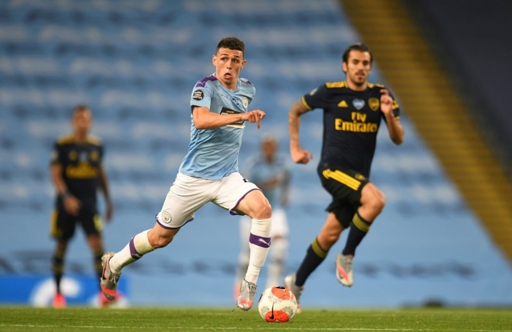 Phil Foden admits it is much better playing in front of spectators. AFP