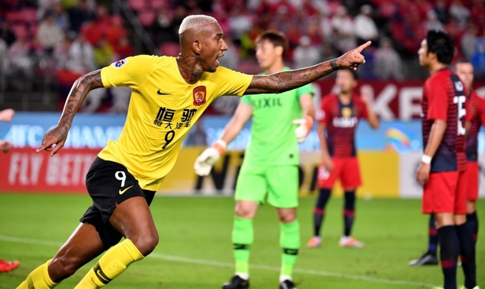 Talisca scored crucial away goal that took Guangzhou Evergrande into the semi-finals. AFP