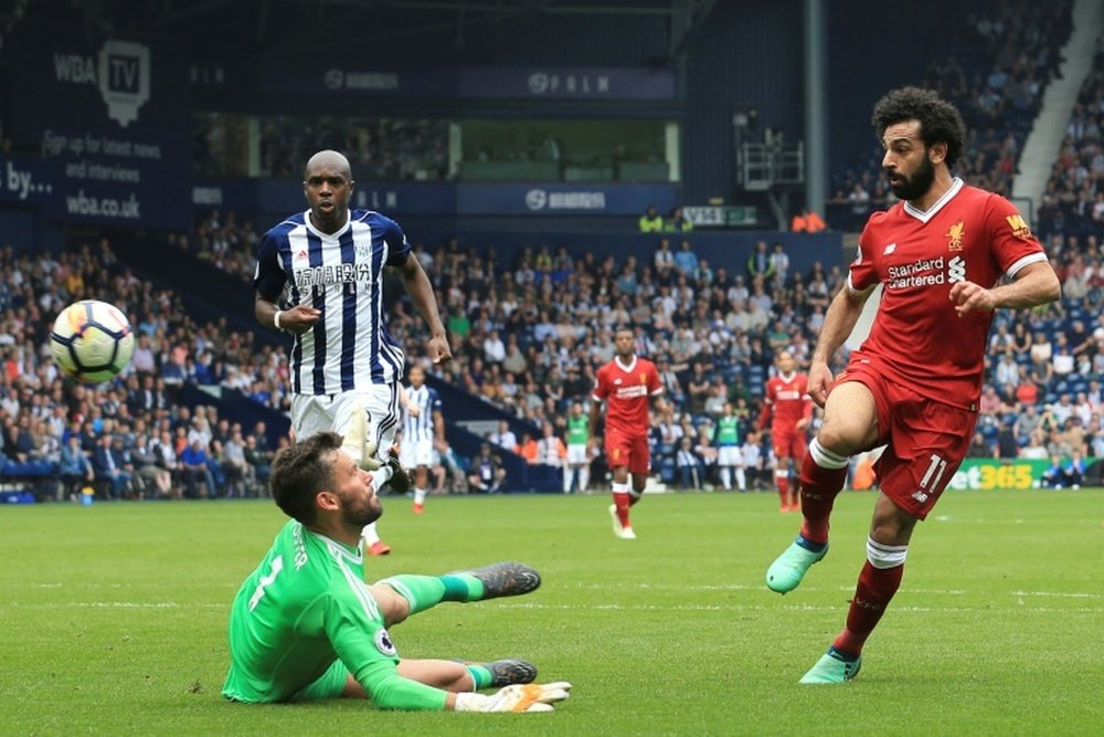 Salah was awarded the PFA Player of the Year. AFP