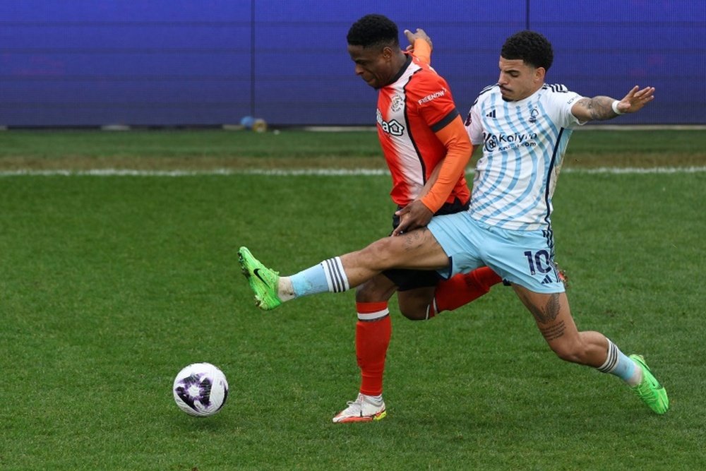 Ogbene has left Luton to join Ipswich. AFP
