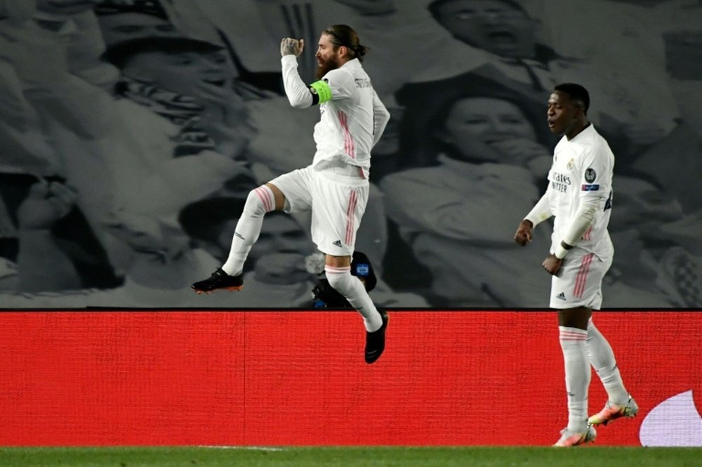 Sergio Ramos scored in a comfortable victory for Real Madrid. AFP