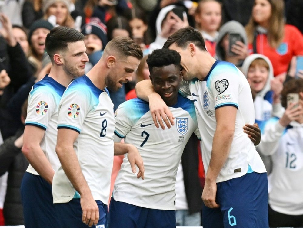 Saka stole the show against Ukraine. AFP