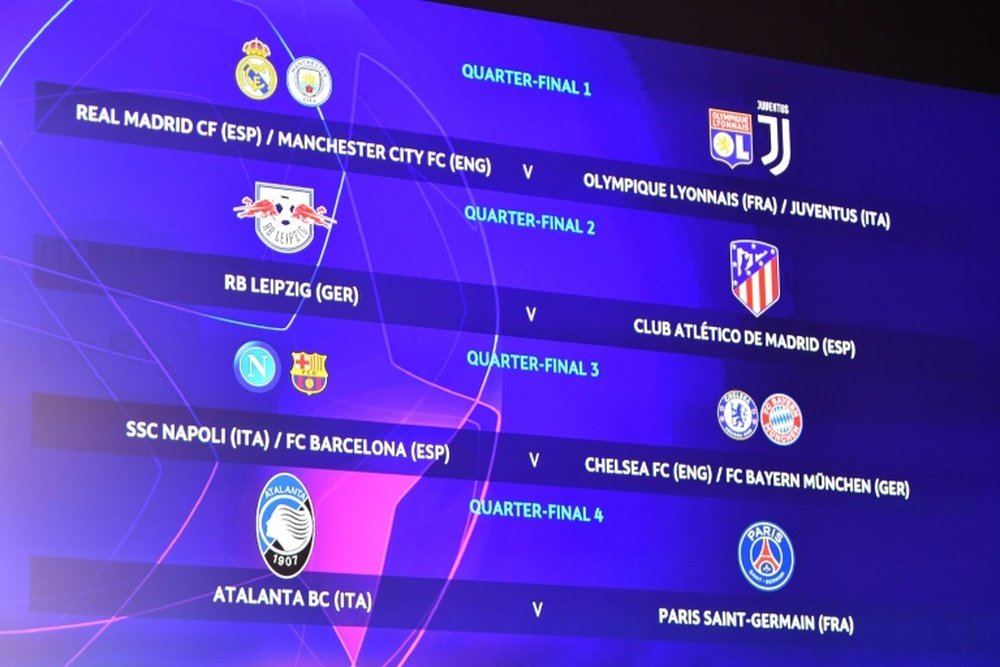 Champions League draw offers possibility Barcelona-Bayern clash in Lisbon. AFP