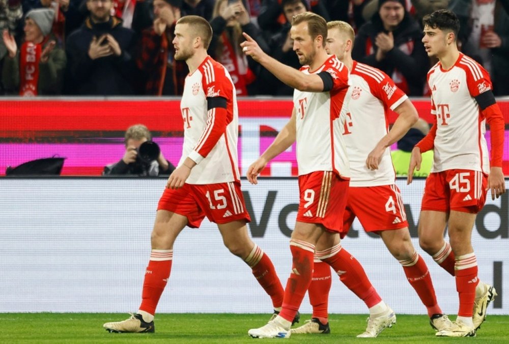 Harry Kane scored Bayern's opening goal in his side's 2-1 win over Leipzig. AFP