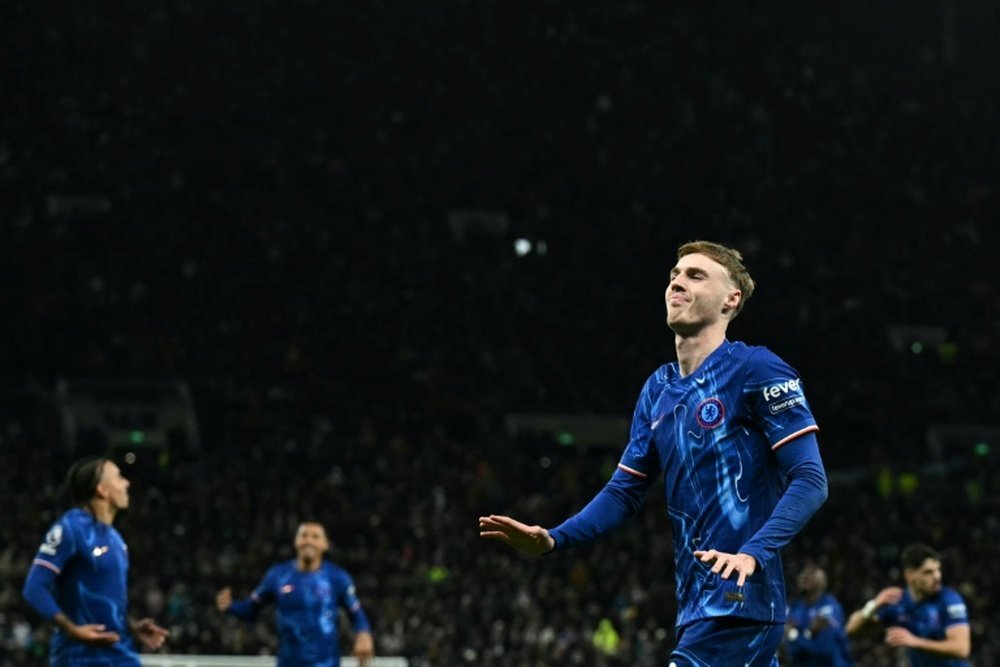 Cole Palmer (R) has not played in Europe for Chelsea since August. AFP