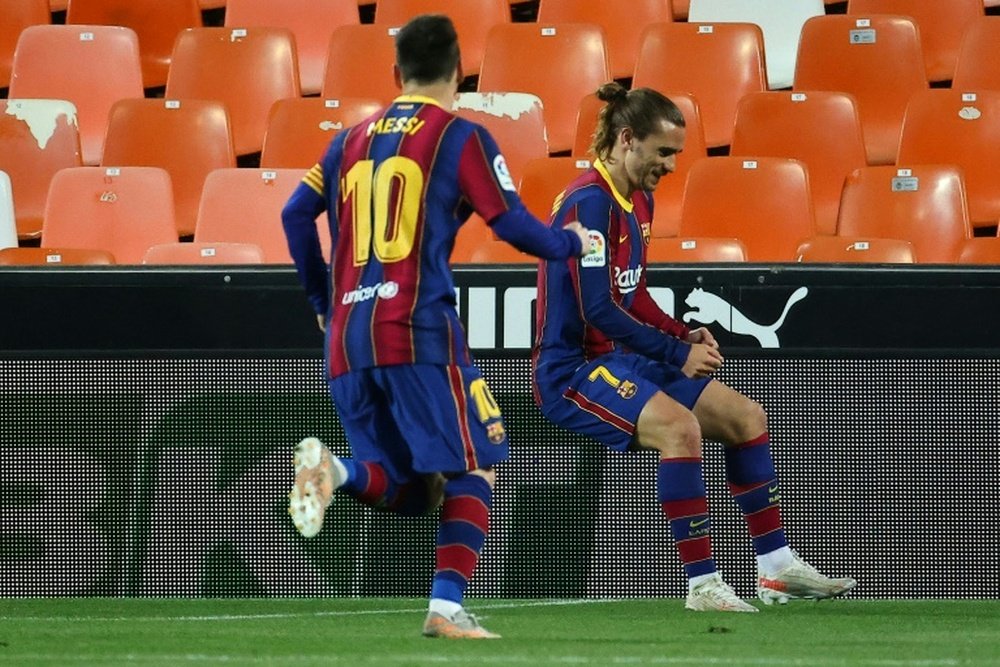 Griezmann put Barca in front after the away side had gone behind early in the second half. AFP