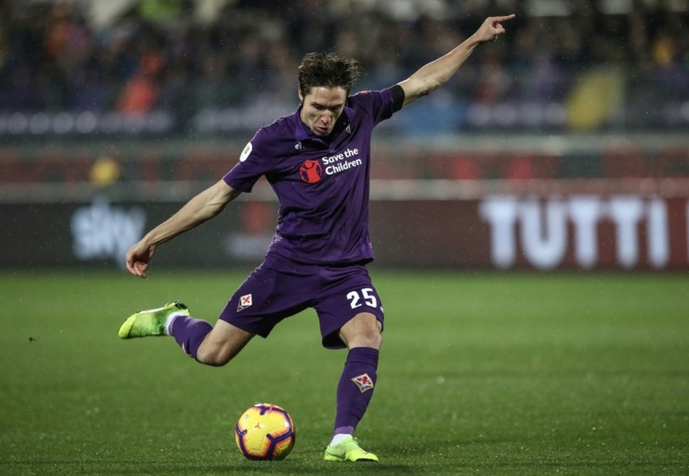 Federico Chiesa scored a hattrick as Fiorentina swept Roma aside. AFP