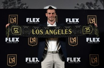 Gareth Bale opened his account for Los Angeles FC with a late goal in a 2-0 victory over Sporting Kansas City on Saturday.