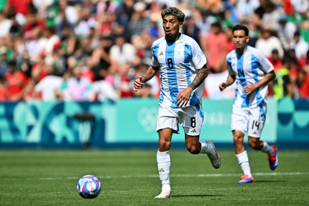Cristian Medina scored Argentina's last-gasp equaliser against Morocco. AFP