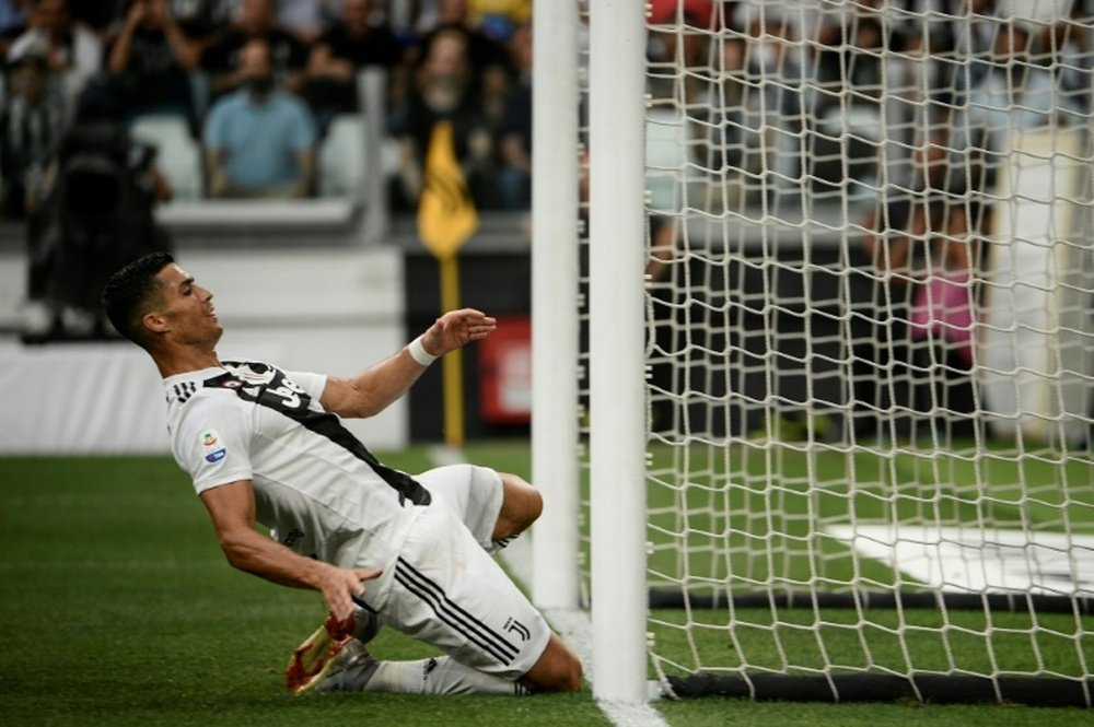 Ronaldo struggles to score against Lazio. AFP