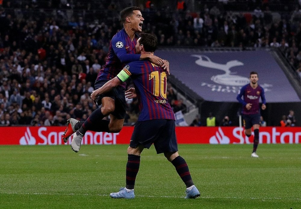 Lionel Messi started the move that ended with Philippe Coutinho scoring the opening goal. AFP