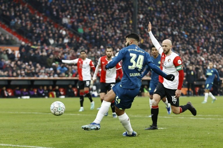 The victory put PSV 10 points ahead of Feyenoord. AFP
