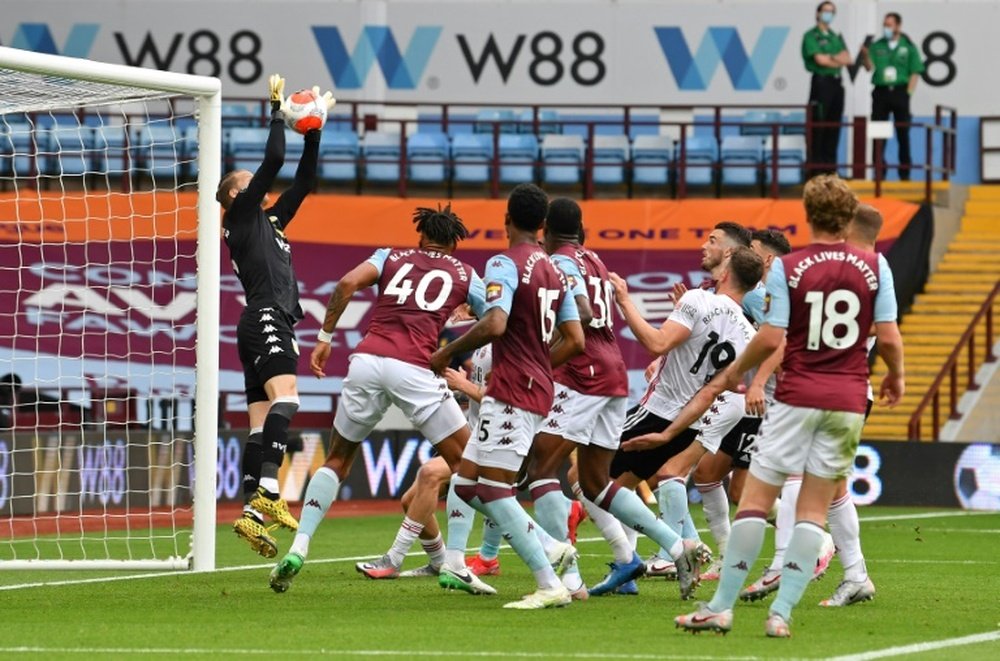 Sheffield United were denied a goal after a GLT and VAR error. AFP