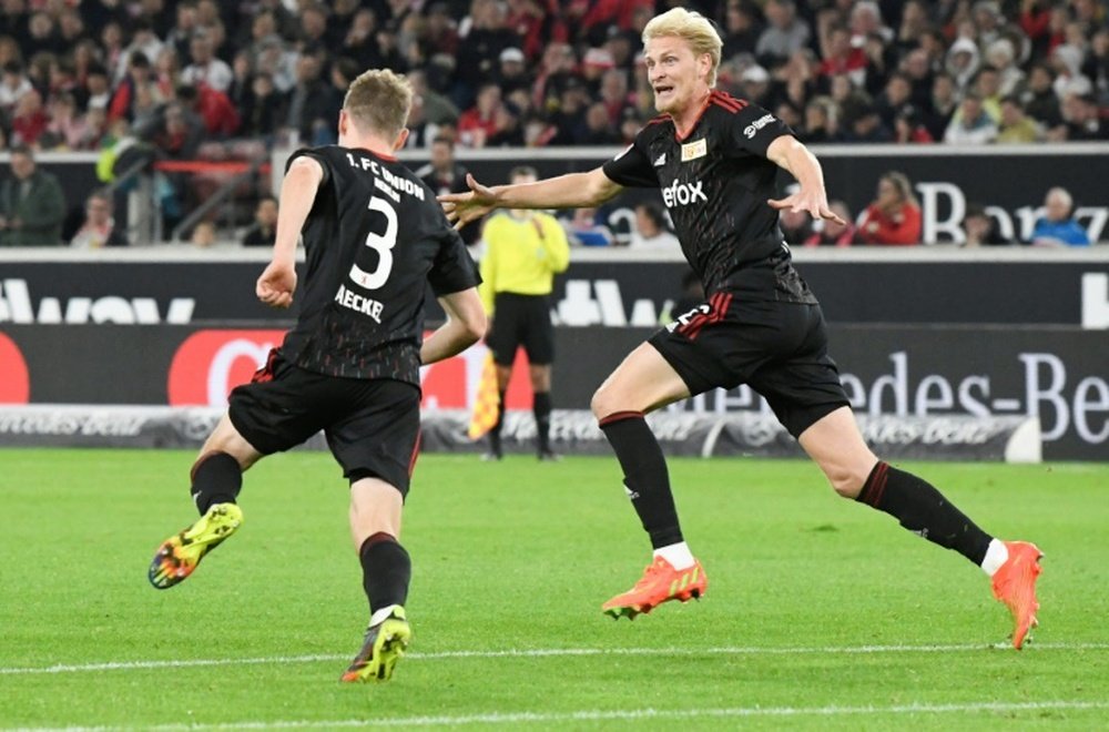 Union Berlin are heading up the Bundesliga. AFP