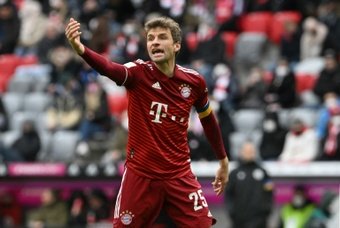 Thomas Mueller scored an own goal as Bayern Munich drew with Bayer Leverkusen. AFP