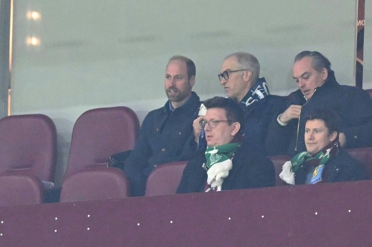 Prince William revealed that he is such a superstitious Aston Villa supporter. AFP