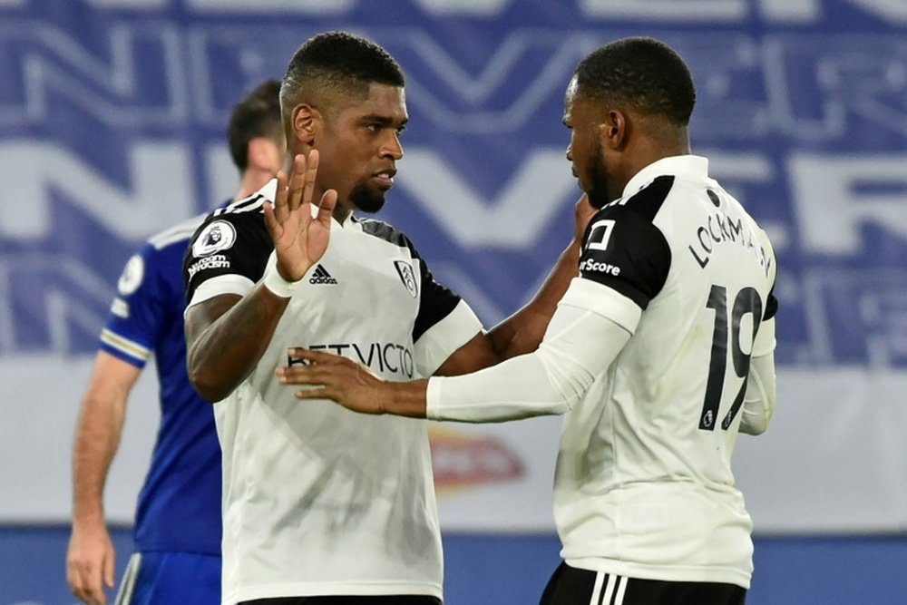Ivan Cavaleiro (L) scored a penalty as Fulham won 1-2 at Leicester. AFP