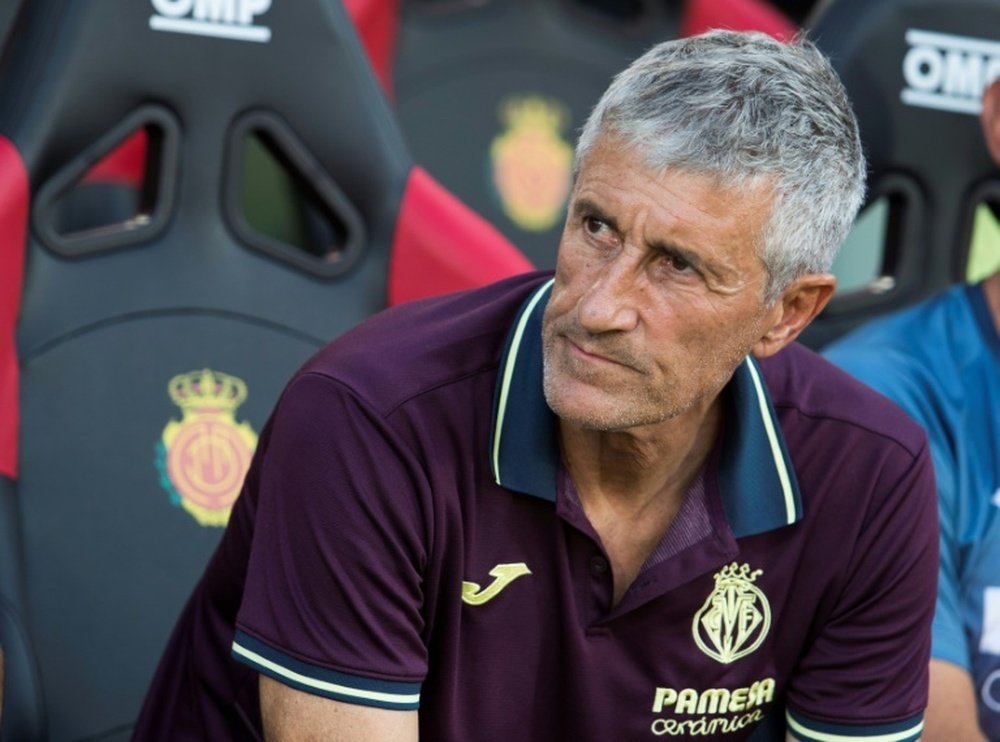 Quique Setien has been sacked as manager after just four La Liga games. AFP