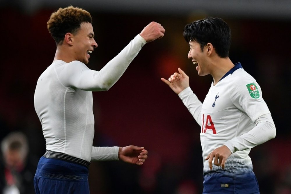 Dele Alli (L) could be banned for his Coronavirus video. AFP