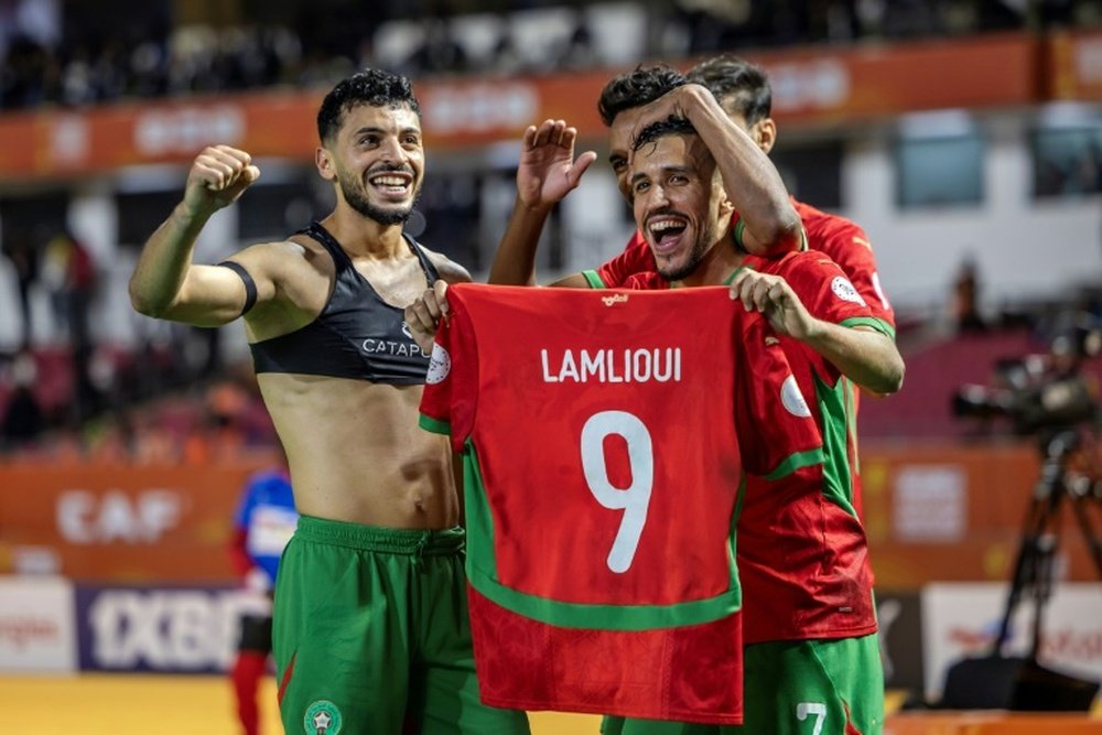 Oussama Lamlioui (L) scored the winning goal with 10 minutes remaining. AFP
