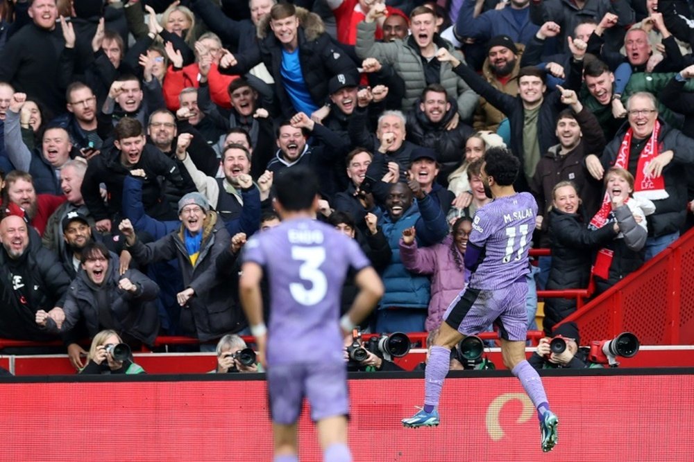 Salah has scored 15 league goals this season. AFP