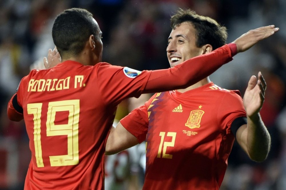 Rodrigo and Alcacer doubles help Spain thrash Faroes.