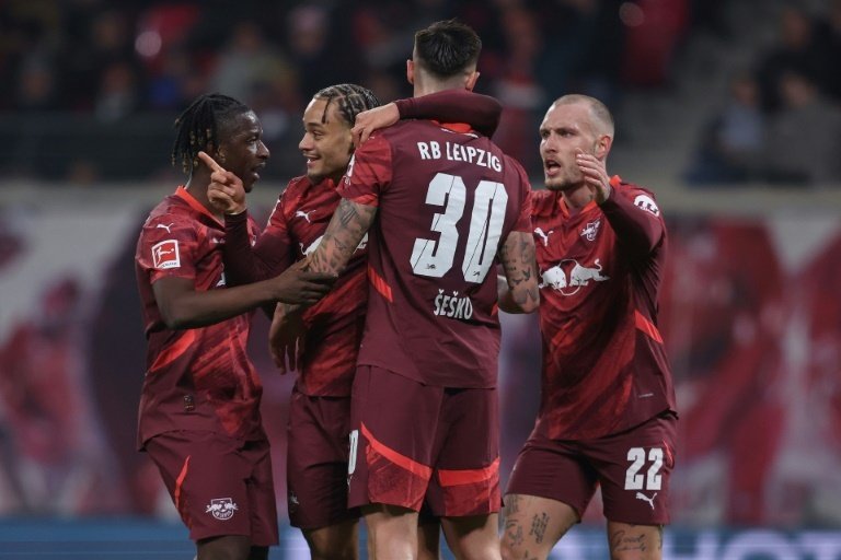 Leipzig got a  2-0 win over St Pauli in the Bundesliga. AFP