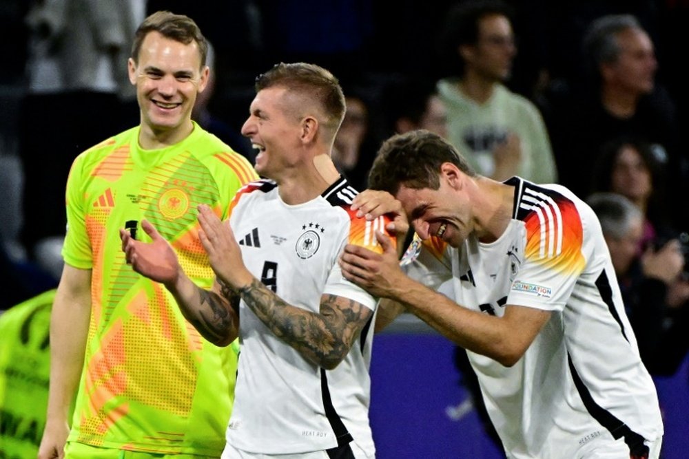Germany's Neuer, Kroos and Mueller are a combined 106 years of age. AFP