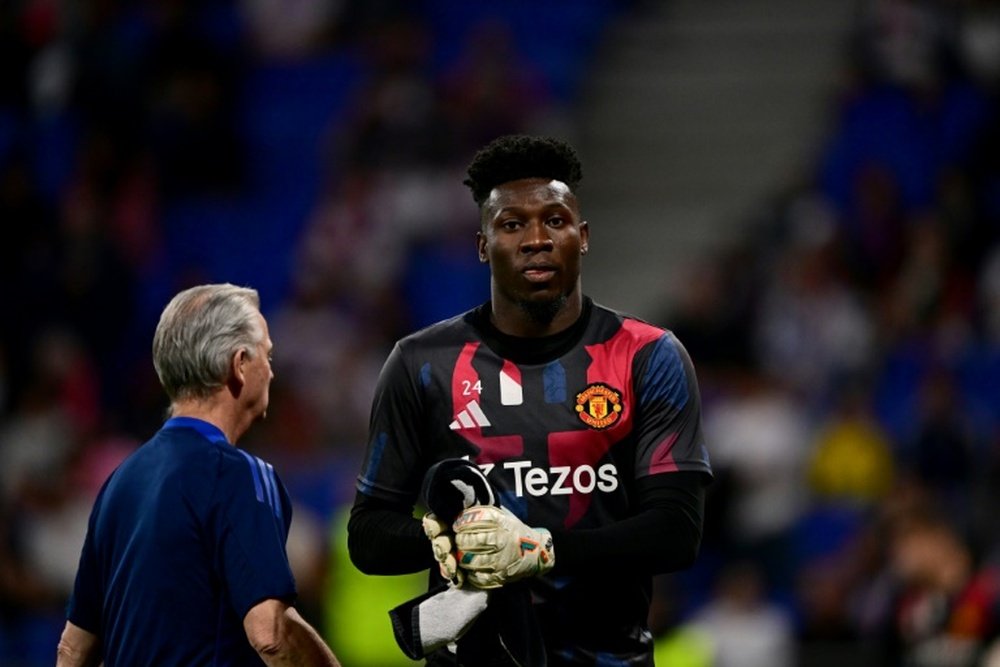 United goalkeeper Andre Onana is in the spotlight after costly mistakes. AFP