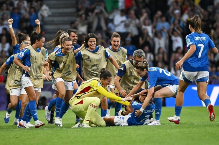 Italy reached the quarter-finals of Womenss Euro 2025. AFP