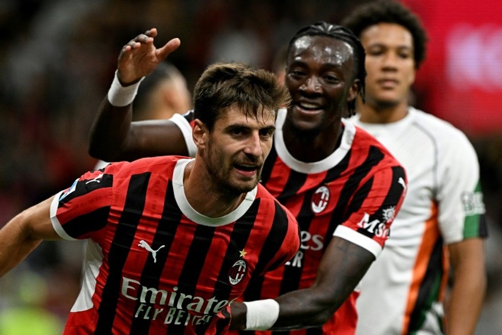 Gabbia and were among the goals for AC Milan on Saturday. AFP