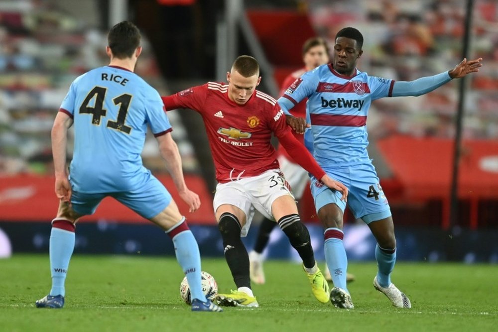 Scott McTominay was the hero for Man Utd v West Ham. AFP