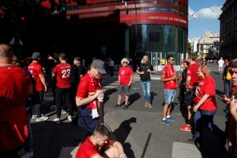 Up to 60,000 Liverpool fans thronged Paris ahead of the Champions League final with Real Madrid. AFP