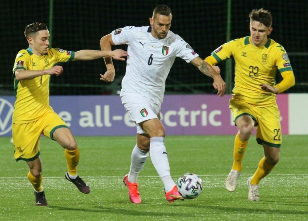 Italy got a 0-2 victory over Lithuania in World Cup qualifying. AFP