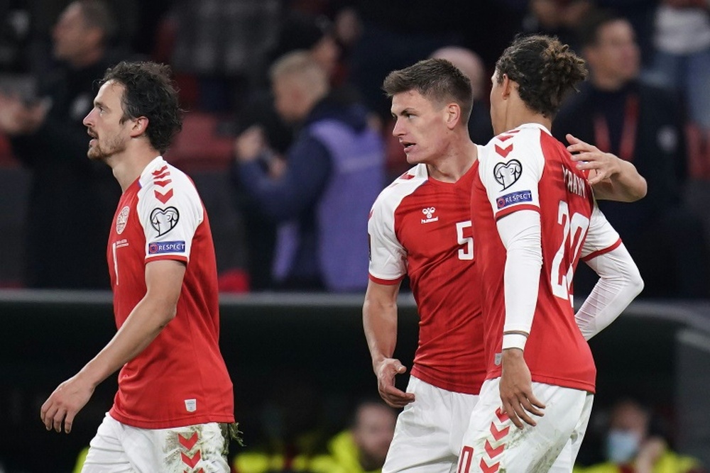 Joakim Maehle scored the winner for Denmark. AFP