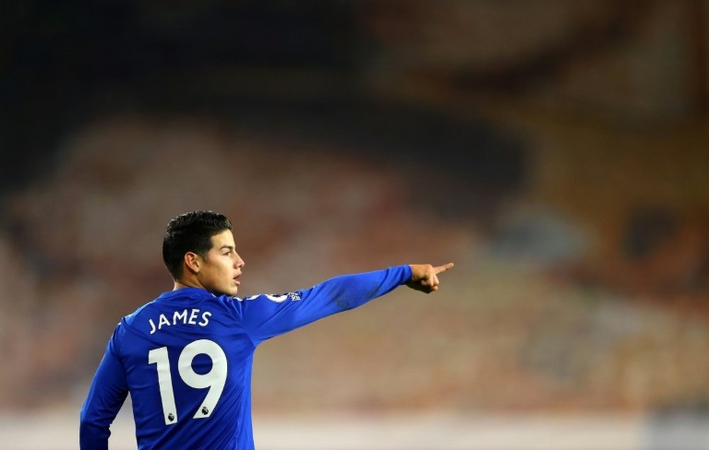Colombian midfielder James Rodriguez is returning to form as Everton chase a top-four finish. AFP